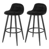 1/2/4/6x Kitchen Bar Stool Samt Padded Pub Chair w/ Backrest High Counter Stool