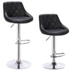 1/2x Bar Stool Swivel Gas Lift PU Leather Padded Barstool Breakfast Kitchen Pub