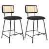 1/2/4/6x Bar Stool Breakfast Kitchen Pub Counter Chair with Backrest Footrest