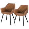 1/2/4/6x Dining Chair Faux Leather Padded Seat Armchair Kitchen Reception Chair
