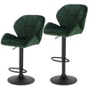 1/2/4/6x Bar Stool Swivel Gas Lift Adjustable Height Barstool with Velvet Padded