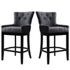Kitchen Dining Breakfast Chairs Bar Stool Footrest Lounge Cafe Pub Fabric Linen