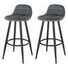 1/2/4/6x Kitchen Bar Stool Samt Padded Pub Chair w/ Backrest High Counter Stool