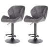 1/2/4/6x Bar Stool Swivel Gas Lift Adjustable Height Barstool with Velvet Padded