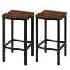 2/4/6x Bar Stools w/ Footrest Kitchen Breakfast Pub Cafe High Chairs Metal Frame
