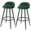 1/2/4/6x Bar Stool Velvet Padded Seat Chair Breakfast High Counter Barstool Pub