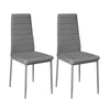 Set of 2/4Pcs Dining Chairs Velvet/PU Padded Seat Metal Legs Home Office Kitchen