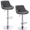 1/2x Bar Stool Swivel Gas Lift PU Leather Padded Barstool Breakfast Kitchen Pub