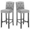 2/4x Bar Stools High Counter Linen padded Chair Pub Kitchen Breakfast Barstool