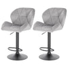 1/2/4/6x Bar Stool Swivel Gas Lift Adjustable Height Barstool with Velvet Padded