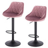 1/2/4/6x Bar Stool with Velvet Padded Swivel Gas Lift Barstool Kitchen Cafe Pub