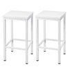 2/4/6x Bar Stools w/ Footrest Kitchen Breakfast Pub Cafe High Chairs Metal Frame
