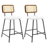 1/2/4/6x Bar Stool Breakfast Kitchen Pub Counter Chair with Backrest Footrest