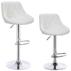 1/2x Bar Stool Swivel Gas Lift PU Leather Padded Barstool Breakfast Kitchen Pub