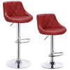1/2x Bar Stool Swivel Gas Lift PU Leather Padded Barstool Breakfast Kitchen Pub