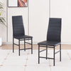 2/4/6pcs Faux Leather Velvet Fabric Dining Chairs Metal Legs Dining Room Kitchen