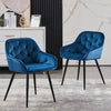2* Velvet Bar Stools Breakfast Bar stool Pub Chairs Padded Seat Metal Leg CLIPOP