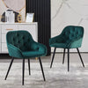 2* Velvet Bar Stools Breakfast Bar stool Pub Chairs Padded Seat Metal Leg CLIPOP