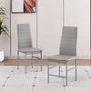 2/4/6pcs Faux Leather Velvet Fabric Dining Chairs Metal Chromed Legs Dining Room
