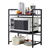 2/3-Tier Metal Expandable Microwave Oven Rack Shelf Countertop Kitchen Stand