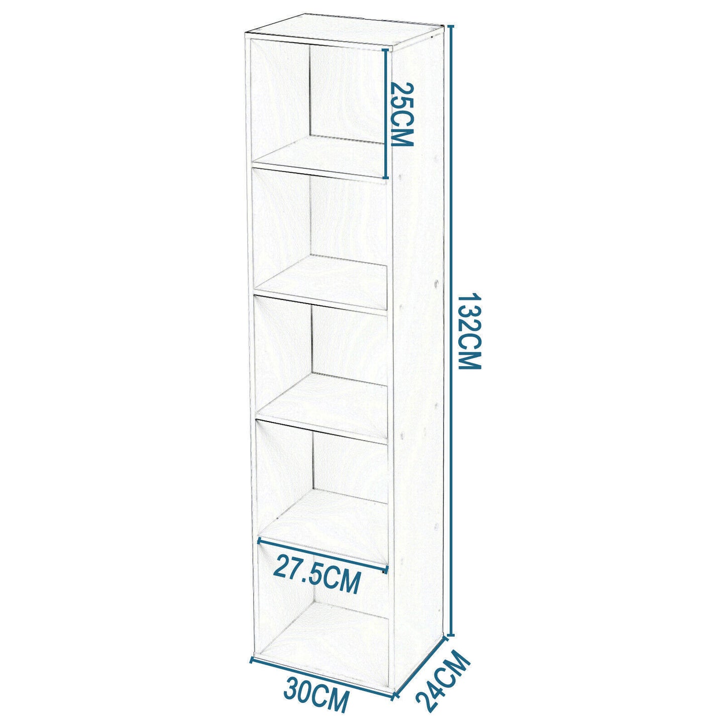Storage Bookcase Display Shelf Unit Organiser 4/5/6 Cube Bookshelf Home Office