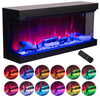 Media Electric Fireplace 50" 60" 70" Wall Recessed Inset Fire 3 Sided Panoramic