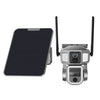 Solar Triple-Lens Linkage Camera 10X Zoom WiFi Security Cameras Surveillance
