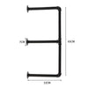 Wall Mounted Floating Shelf Pipe Metal Rack Industrial Pipe Shelf Bracket 1 Pair