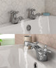 Traditional Bathroom Sink Basin Mixer, Bath Filler, Shower Tap Chrome Hamilton