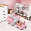 Cute Cloud Star Kids Children Armchair Mini Seat Wood w/ Footrest Padding