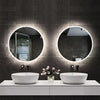Round Bathroom Mirror with Bluetooth 3 LED Lights Illuminated Demister