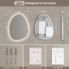 Illuminated Bathroom Mirror with LED Lights Wall Mounted Demister Touch Sensor