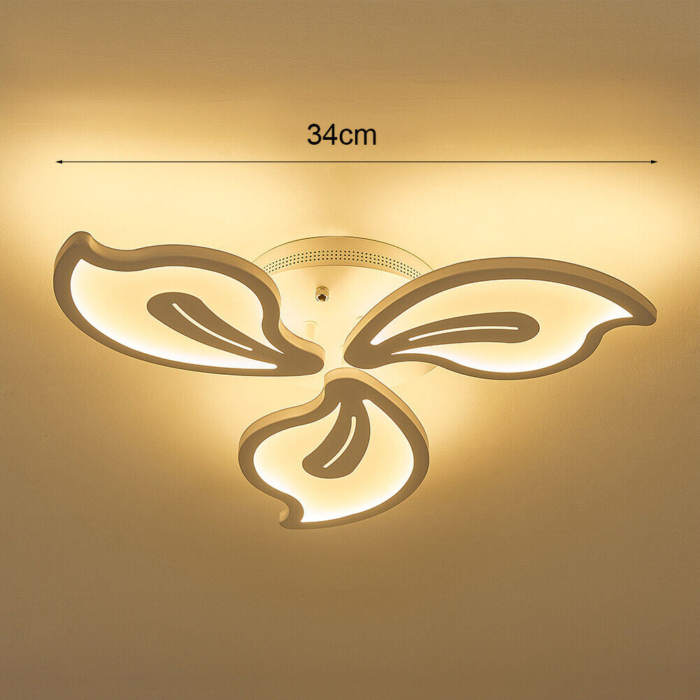 Square/Ring LED Ceiling Lamp Dimmable Light Chandelier Fixture Living Bedroom