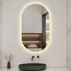 Oval LED Bathroom Mirror Adjustable LED Colors Anti-fog Dimming&Memory Function