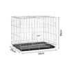 Pet Dog Crate Folding Metal Wire Cage 2 Door Indoor Outdoor Puppy Training Cages