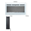 Electric Heater 40-100in LED Fireplace Media Wall Fire Insert/ Wall Mount/ Stand