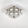 Modern XL Living Room Lamp LED Celling Light Crystal Pendant Chandelier Square