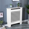 White Radiator Cover Cabinet Small Large Modern MDF Slat Wood Grill Furniture