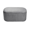 Velvet Grey Ottoman Storage Box Pouffe Seat Stool Home Chair Footstool Bench