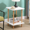 Simple Coffee Table White Sofa Side Table End Table for Living Room Modern