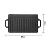 Cast Iron Griddle Plate Fry Pan Grill Bbq Cooking Skillet Double Side Reversible