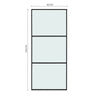 Home Interior Sliding Door Frosted/Clear Glass Door Panels &6FT Track System Kit