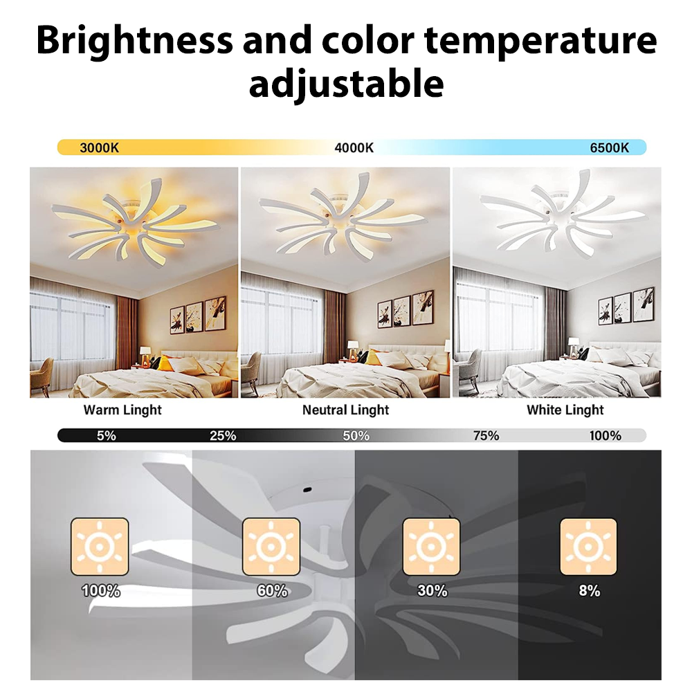 5 Heads LED Ceiling Lights V-Shaped Living Room Bedroom Chandelier Lamp Fixtures