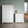 White Bedroom Furniture Set Matt Wardrobe Chest of Drawer Bedside Table Cabinet