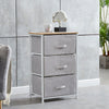 Fabric Cabinets Storage Unit Metal Frame Chest of Drawer Organiser Bedside Table