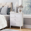White Chest of Drawers Storage Unit Bedroom Office Organiser with Diamond Handle