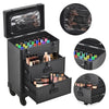 Rolling 4 in 1 Makeup Trolley Beauty Trolley Case w/Drawers Hairdressing Case