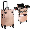 Rolling 4 in 1 Makeup Trolley Beauty Trolley Case w/Drawers Hairdressing Case