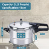 3/5/7L Aluminium Pressure Cooker Quick w/ Lid Latch Indicator Explosion-Proof UK