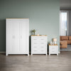 White Bedroom Furniture Set Matt Wardrobe Chest of Drawer Bedside Table Cabinet